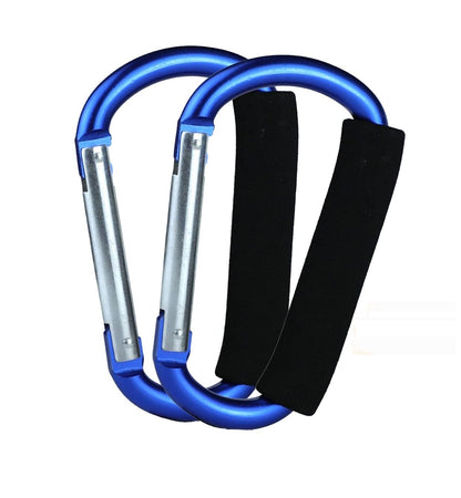 Stroller Hooks by Baby,2 pcs Carabiner Stroller Hook Organizer for Hanging Purses, Diaper Bag, Shopping Bags. Clip Fits Single/Twin Travel Systems, Car Seats and Joggers (Black)