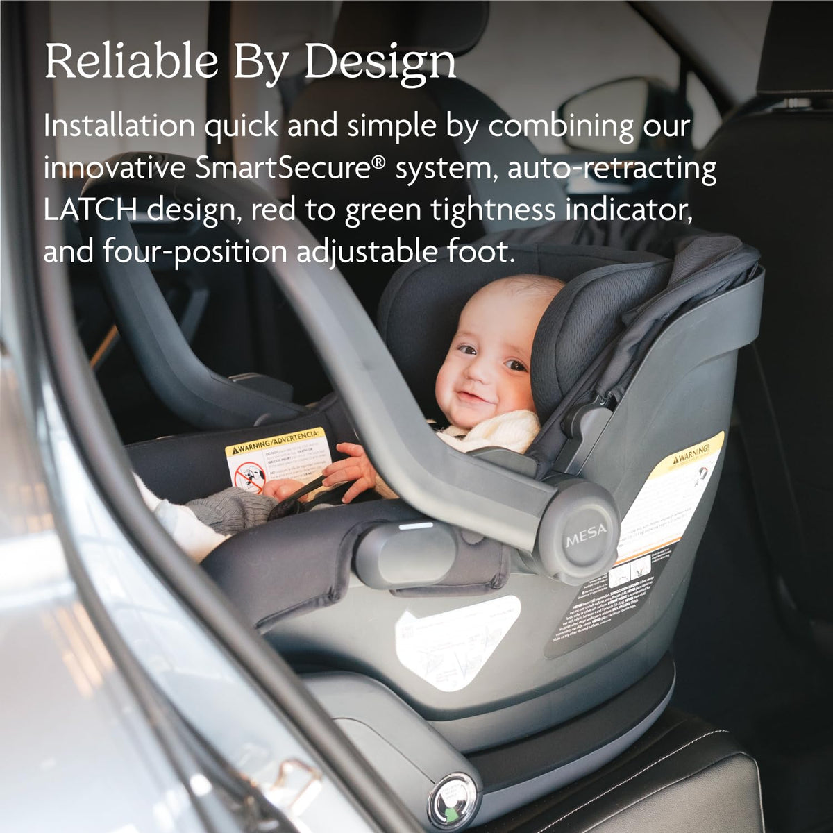 Mesa V3 Infant Car Seat with Base, Insert & SmartSecure - Declan