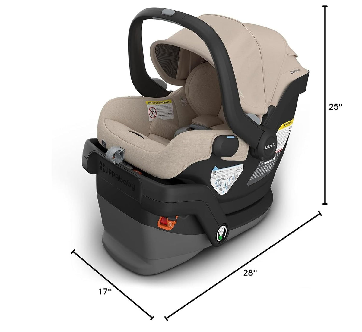 Mesa V3 Infant Car Seat with Base, Insert & SmartSecure - Declan