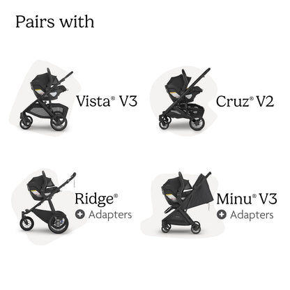 Mesa V3 Infant Car Seat with Base, Insert & SmartSecure - Declan