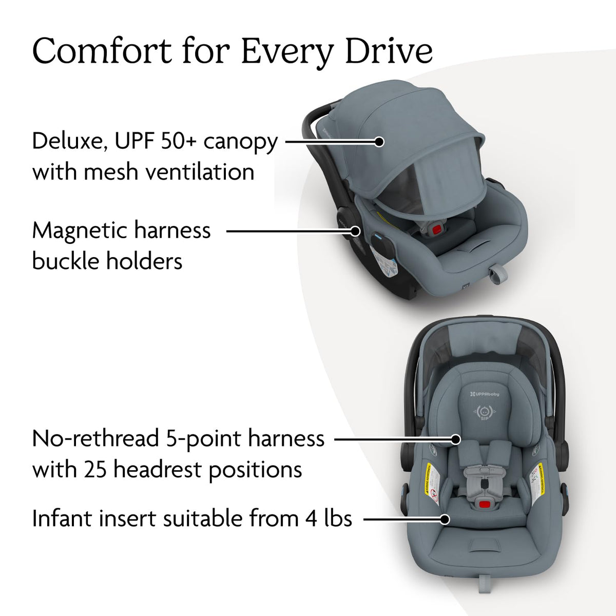 Mesa V3 Infant Car Seat with Base, Insert & SmartSecure - Declan