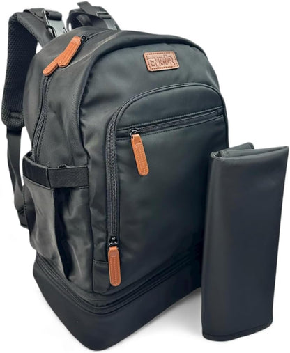 Diaper Bag Backpack with Detachable Insulated Cooler – Waterproof, Lightweight Baby Bag with Multi-Compartments, Stroller Straps, Changing Pad, Large Capacity, Ice Packs Included