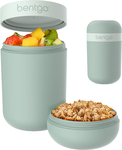 Snack Cup, Leak-Proof Snack Container with Toppings Compartment