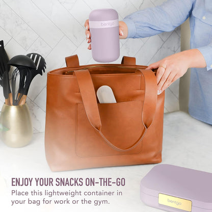 Snack Cup, Leak-Proof Snack Container with Toppings Compartment