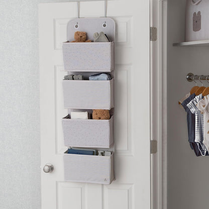 babyGap 2-Pack Over the Door Storage Organizer with 4 Pockets, Tan
