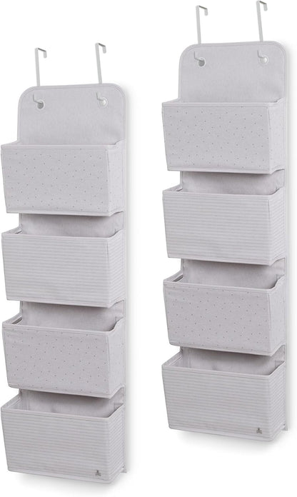 babyGap 2-Pack Over the Door Storage Organizer with 4 Pockets, Tan