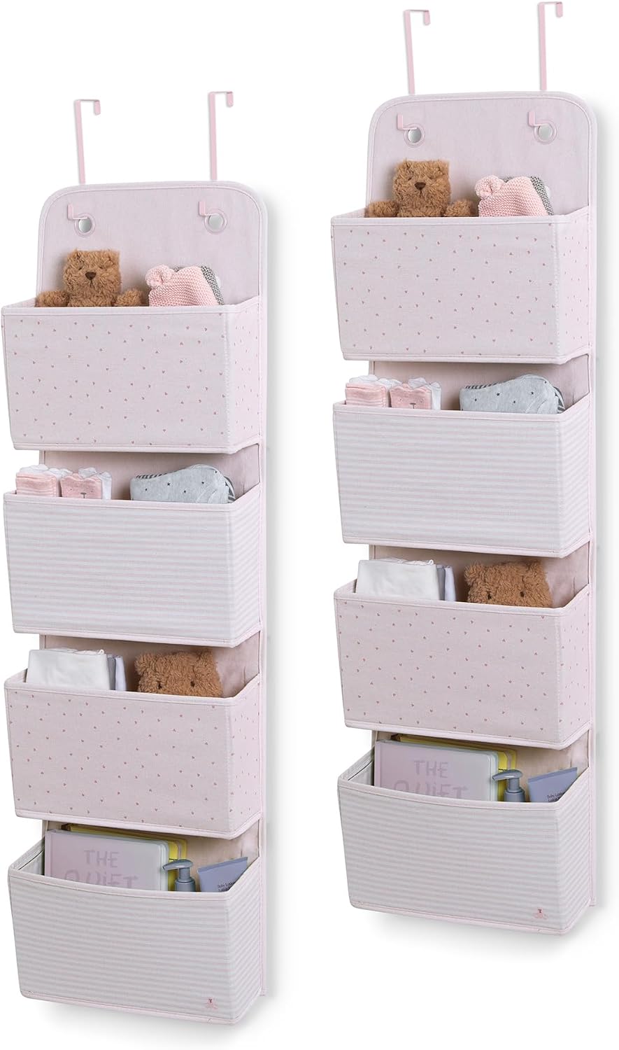 babyGap 2-Pack Over the Door Storage Organizer with 4 Pockets, Tan