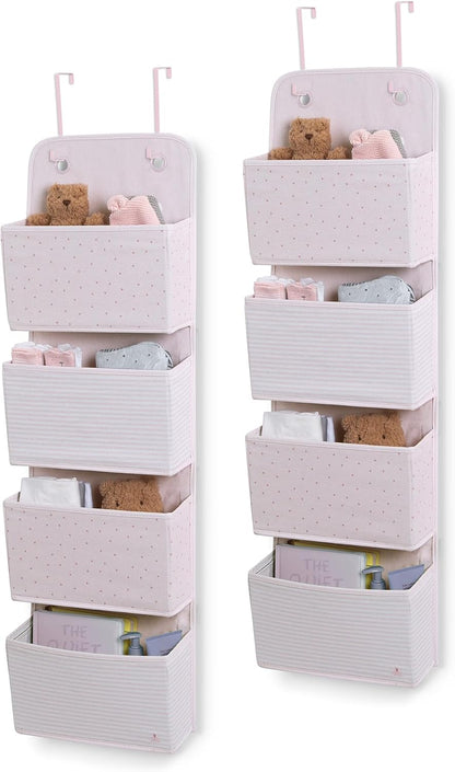 babyGap 2-Pack Over the Door Storage Organizer with 4 Pockets, Tan