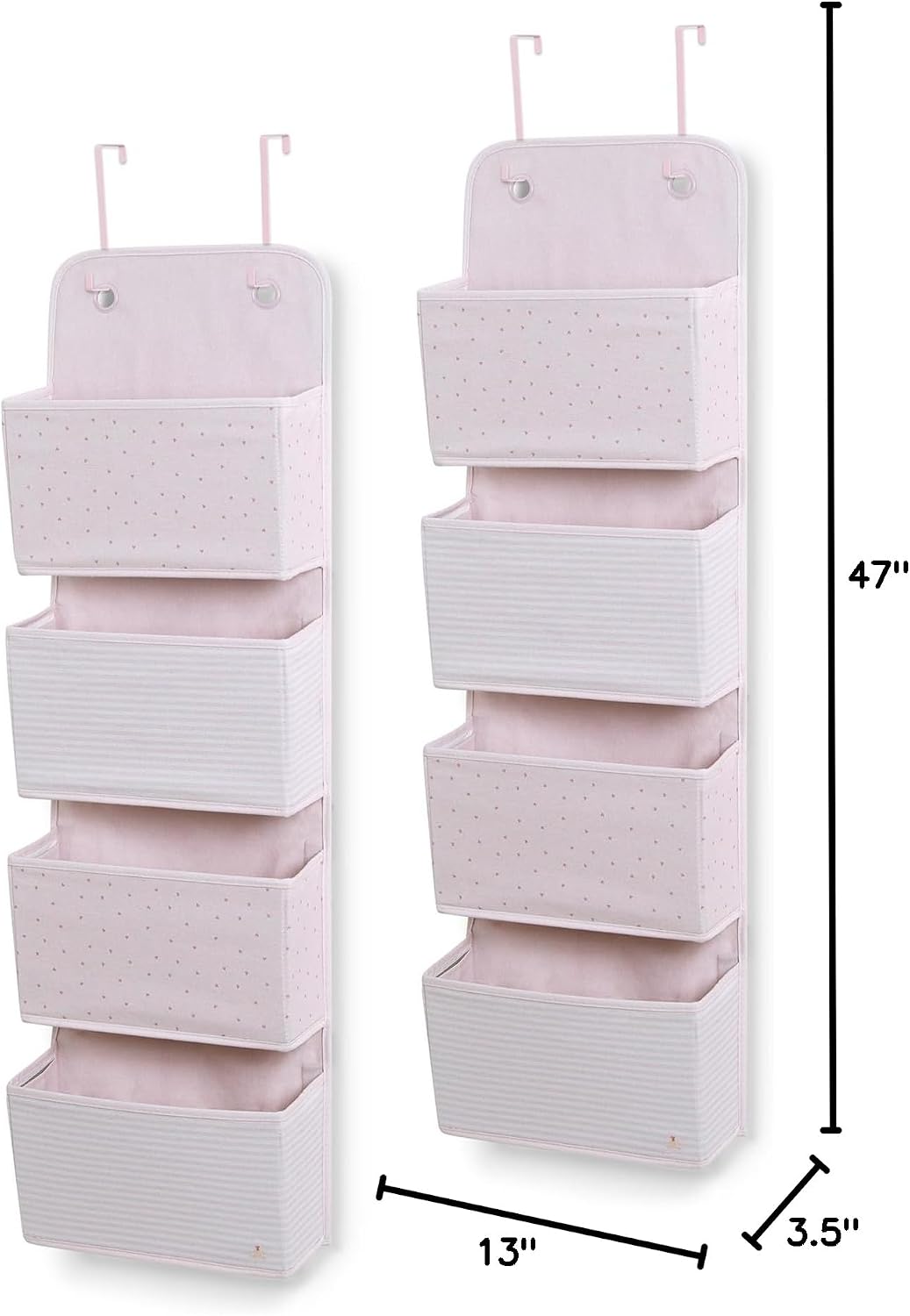 babyGap 2-Pack Over the Door Storage Organizer with 4 Pockets, Tan