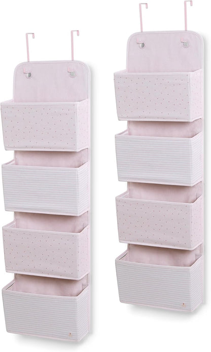 babyGap 2-Pack Over the Door Storage Organizer with 4 Pockets, Tan