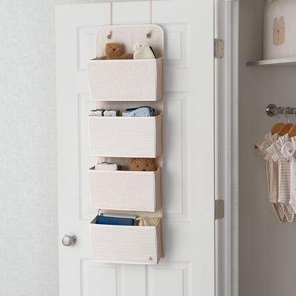 babyGap 2-Pack Over the Door Storage Organizer with 4 Pockets, Tan