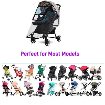 Stroller Rain Cover, Universal Baby Travel Weather Shield