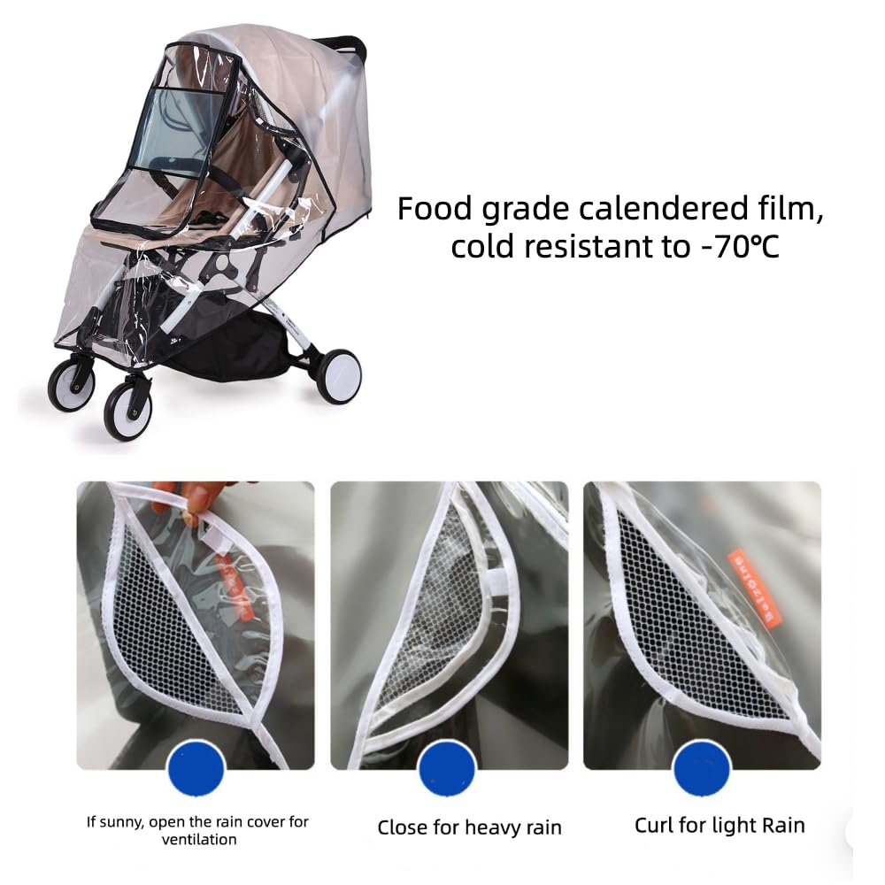Stroller Rain Cover, Universal Baby Travel Weather Shield