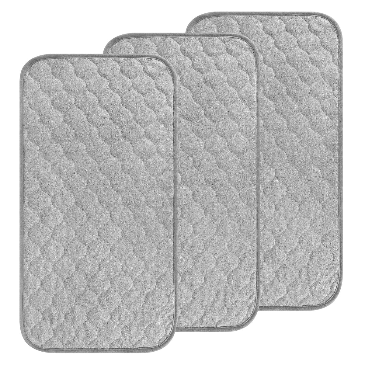 3 Pack Waterproof Changing Pad Liners, Diaper Changing Pad Covers, Grey