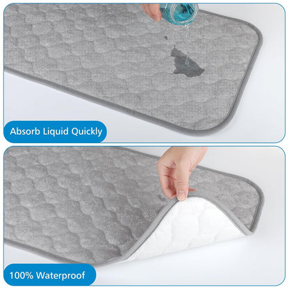 3 Pack Waterproof Changing Pad Liners, Diaper Changing Pad Covers, Grey