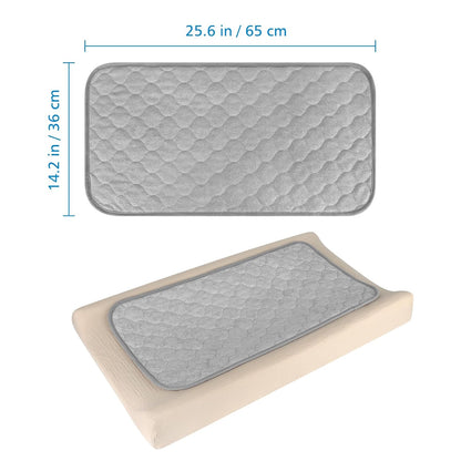 3 Pack Waterproof Changing Pad Liners, Diaper Changing Pad Covers, Grey