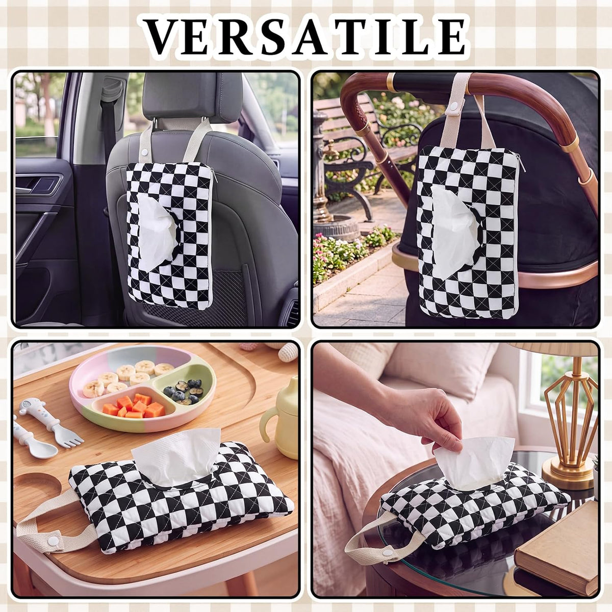 Quilted Wipes Pouch Baby Wipe and Diaper Pouch, Bow, Pink
