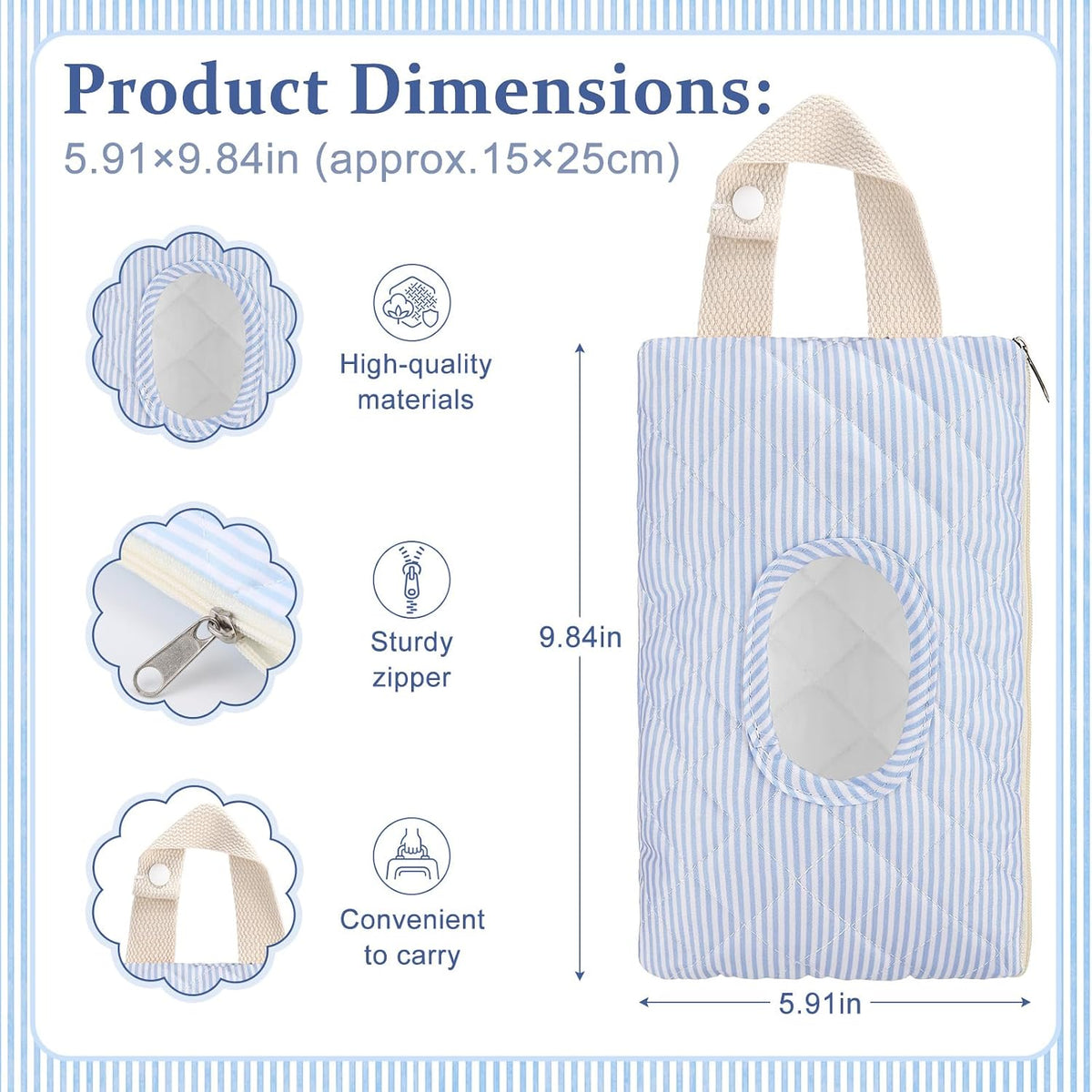 Quilted Wipes Pouch Baby Wipe and Diaper Pouch, Bow, Pink