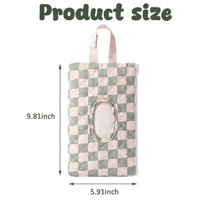 Quilted Wipes Pouch Baby Wipe and Diaper Pouch, Bow, Pink