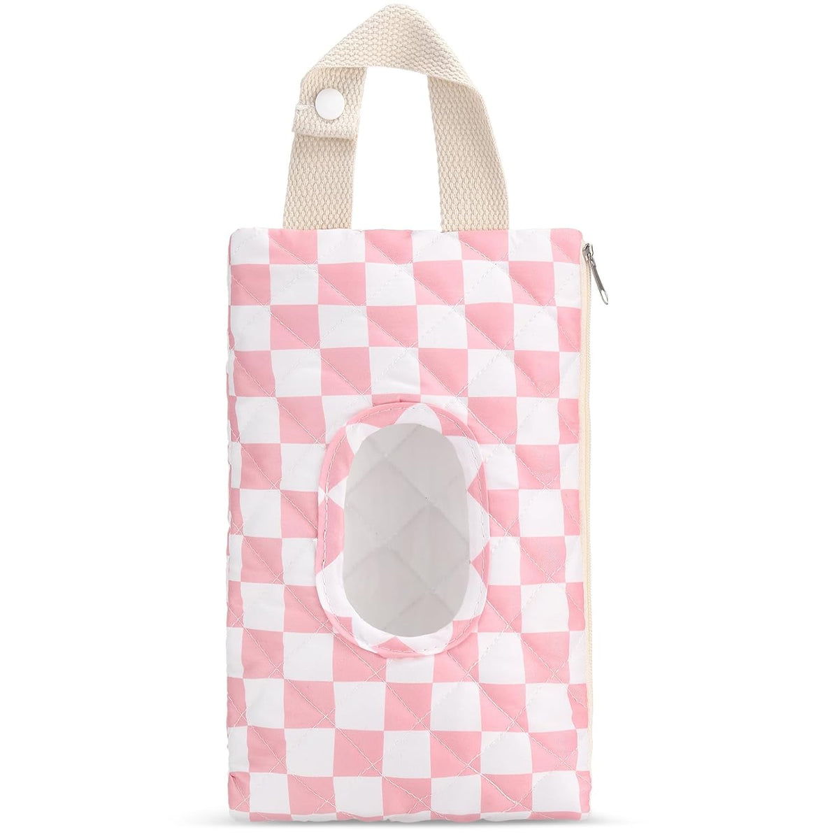 Quilted Wipes Pouch Baby Wipe and Diaper Pouch, Bow, Pink