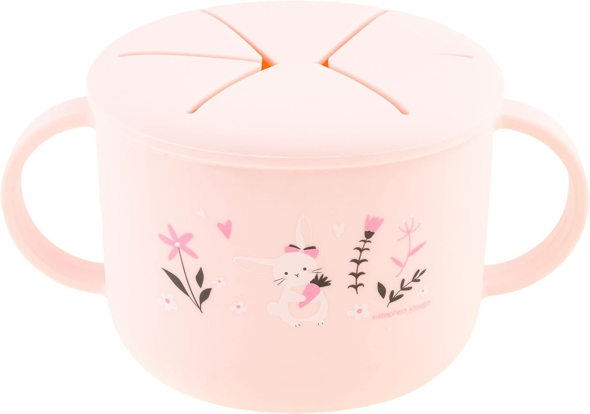 Silicone Snack Cup, Snack Cups for Babies and Toddlers, Bunny, Medium