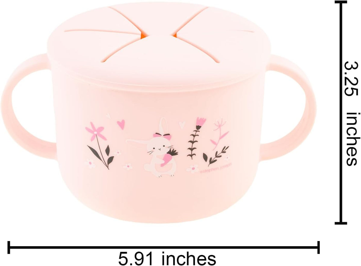 Silicone Snack Cup, Snack Cups for Babies and Toddlers, Bunny, Medium