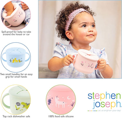 Silicone Snack Cup, Snack Cups for Babies and Toddlers, Bunny, Medium