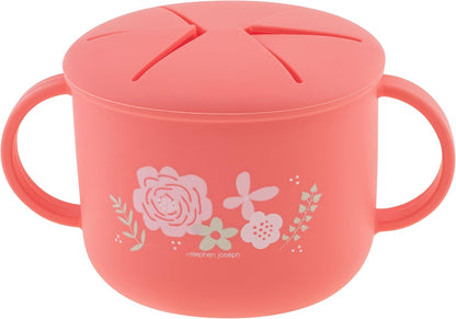 Silicone Snack Cup, Snack Cups for Babies and Toddlers, Bunny, Medium