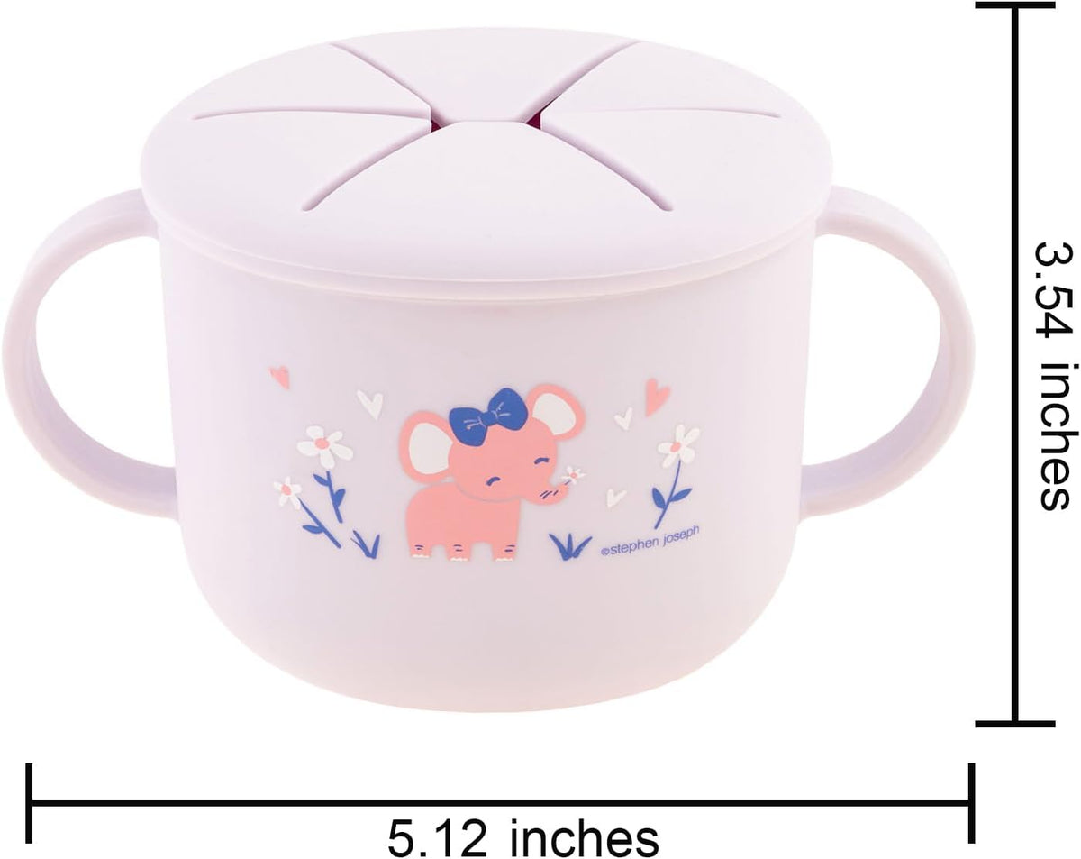 Silicone Snack Cup, Snack Cups for Babies and Toddlers, Bunny, Medium