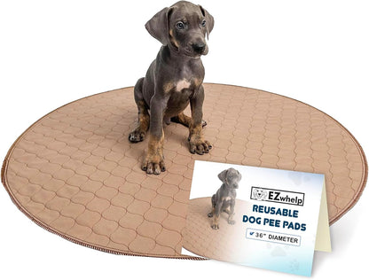 Reusable Dog Pee Pad, Washable Waterproof Round 48 in Mat, 1 Pack