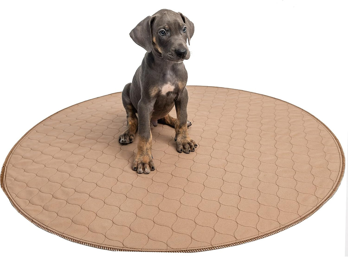 Reusable Dog Pee Pad, Washable Waterproof Round 48 in Mat, 1 Pack