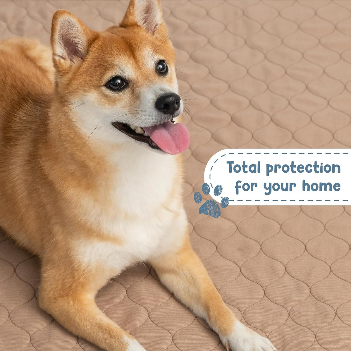 Reusable Dog Pee Pad, Washable Waterproof Round 48 in Mat, 1 Pack