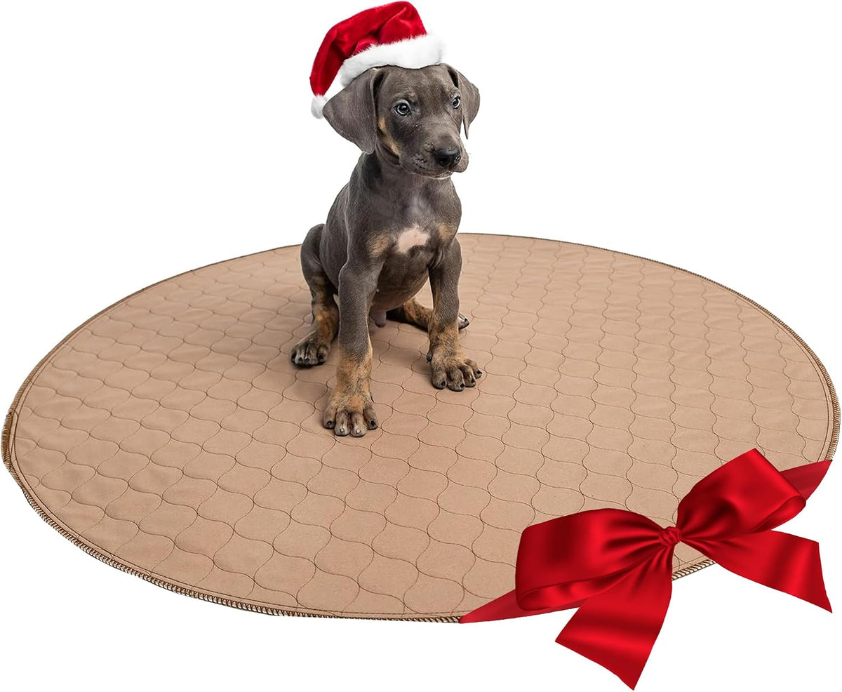 Reusable Dog Pee Pad, Washable Waterproof Round 48 in Mat, 1 Pack