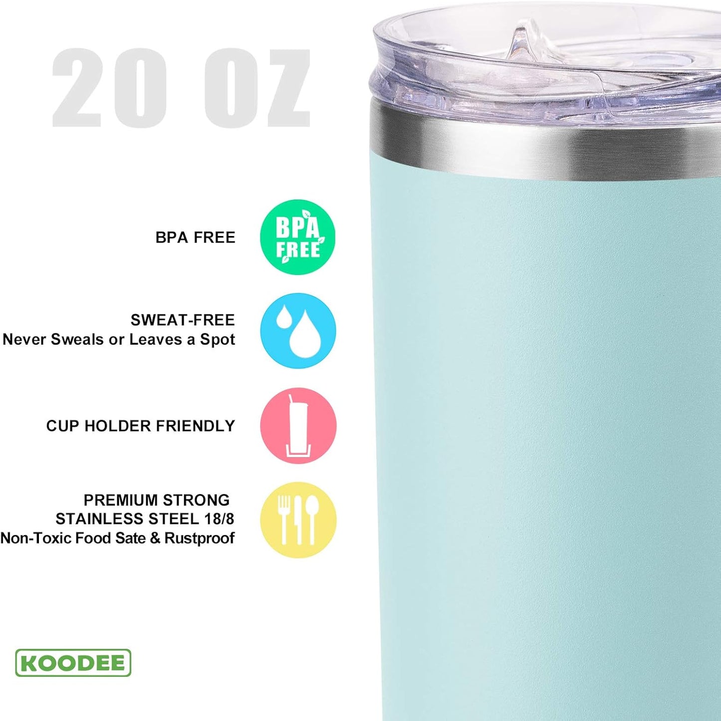 Tumbler with Handle, 30 oz Stainless Steel Double Wall Insulated Tumblers with Lid and Straw Coffee Tumbler for Men and Women (Grass Green)