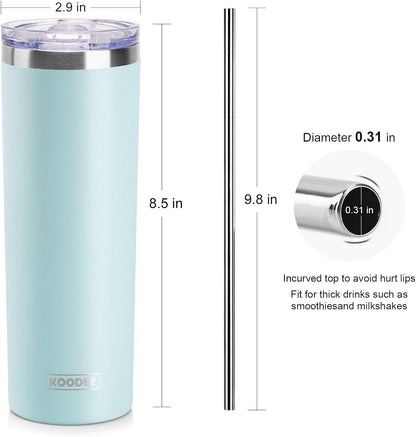 Tumbler with Handle, 30 oz Stainless Steel Double Wall Insulated Tumblers with Lid and Straw Coffee Tumbler for Men and Women (Grass Green)