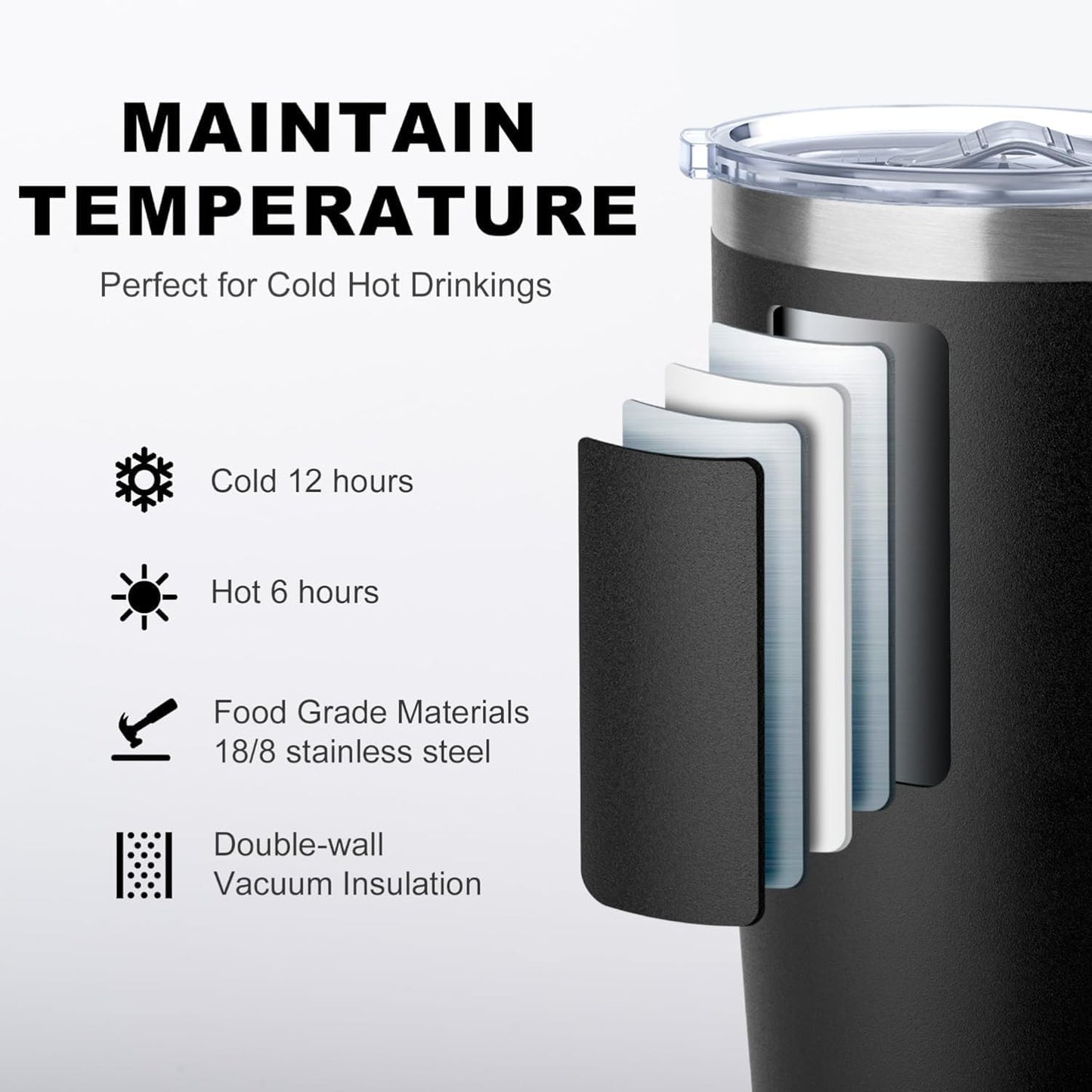 Tumbler with Handle, 30 oz Stainless Steel Double Wall Insulated Tumblers with Lid and Straw Coffee Tumbler for Men and Women (Grass Green)