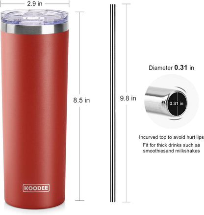 Tumbler with Handle, 30 oz Stainless Steel Double Wall Insulated Tumblers with Lid and Straw Coffee Tumbler for Men and Women (Grass Green)