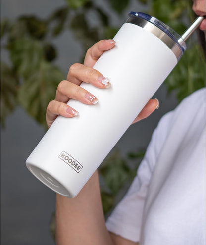 Tumbler with Handle, 30 oz Stainless Steel Double Wall Insulated Tumblers with Lid and Straw Coffee Tumbler for Men and Women (Grass Green)