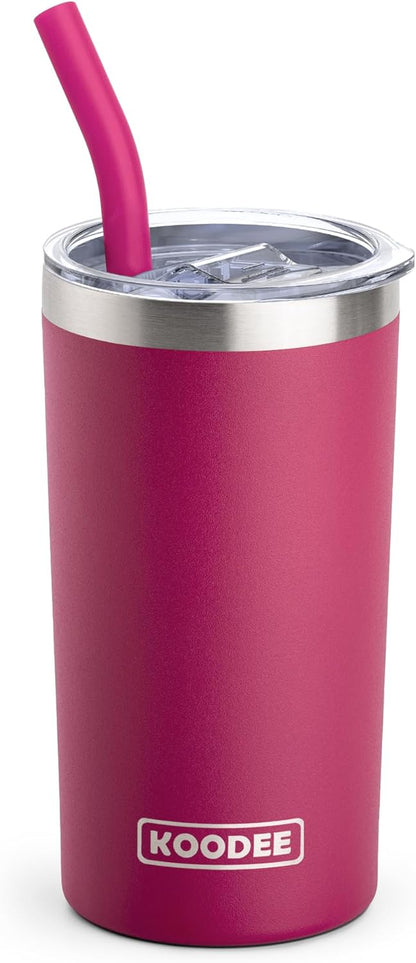 Tumbler with Handle, 30 oz Stainless Steel Double Wall Insulated Tumblers with Lid and Straw Coffee Tumbler for Men and Women (Grass Green)
