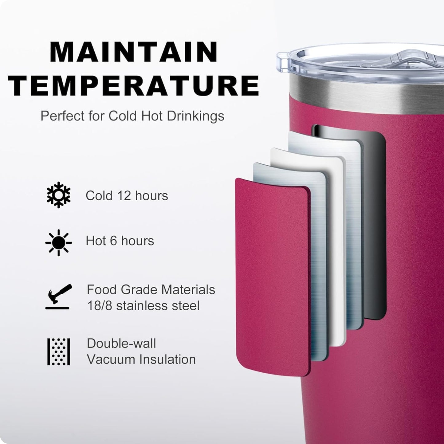 Tumbler with Handle, 30 oz Stainless Steel Double Wall Insulated Tumblers with Lid and Straw Coffee Tumbler for Men and Women (Grass Green)