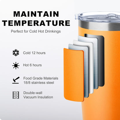 Tumbler with Handle, 30 oz Stainless Steel Double Wall Insulated Tumblers with Lid and Straw Coffee Tumbler for Men and Women (Grass Green)