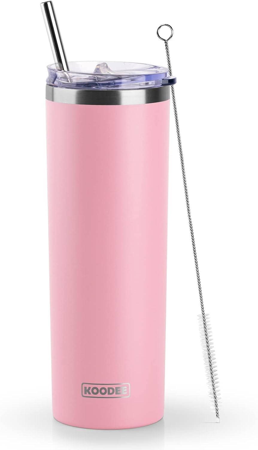 Tumbler with Handle, 30 oz Stainless Steel Double Wall Insulated Tumblers with Lid and Straw Coffee Tumbler for Men and Women (Grass Green)