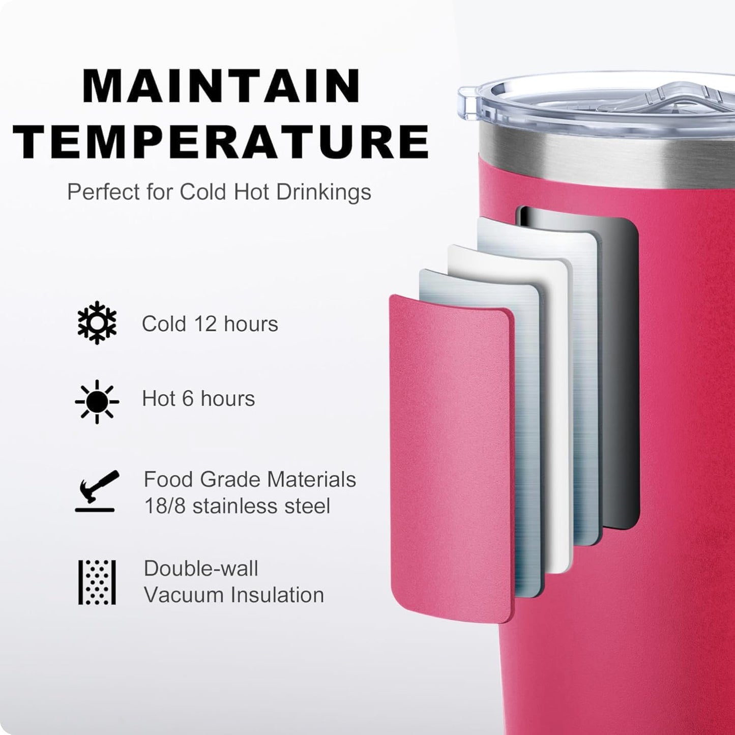Tumbler with Handle, 30 oz Stainless Steel Double Wall Insulated Tumblers with Lid and Straw Coffee Tumbler for Men and Women (Grass Green)