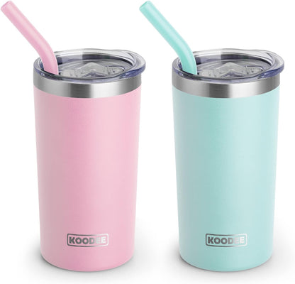 Tumbler with Handle, 30 oz Stainless Steel Double Wall Insulated Tumblers with Lid and Straw Coffee Tumbler for Men and Women (Grass Green)
