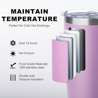 Tumbler with Handle, 30 oz Stainless Steel Double Wall Insulated Tumblers with Lid and Straw Coffee Tumbler for Men and Women (Grass Green)