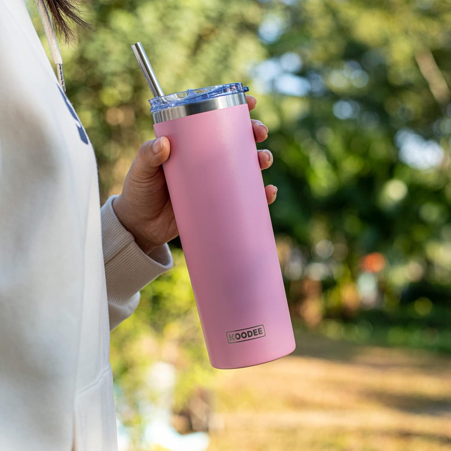 Tumbler with Handle, 30 oz Stainless Steel Double Wall Insulated Tumblers with Lid and Straw Coffee Tumbler for Men and Women (Grass Green)