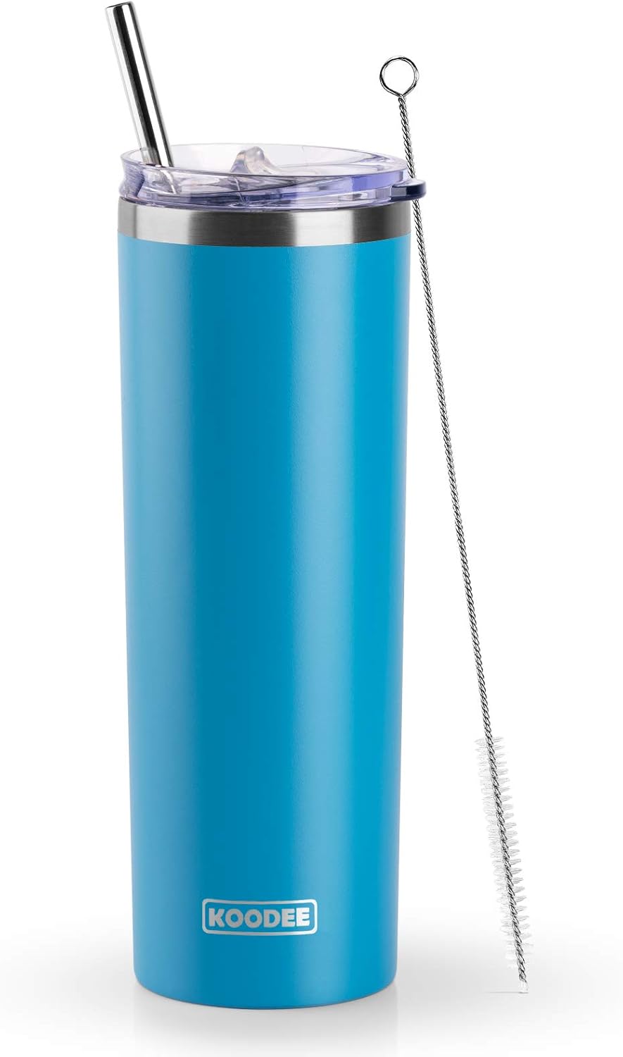 Tumbler with Handle, 30 oz Stainless Steel Double Wall Insulated Tumblers with Lid and Straw Coffee Tumbler for Men and Women (Grass Green)