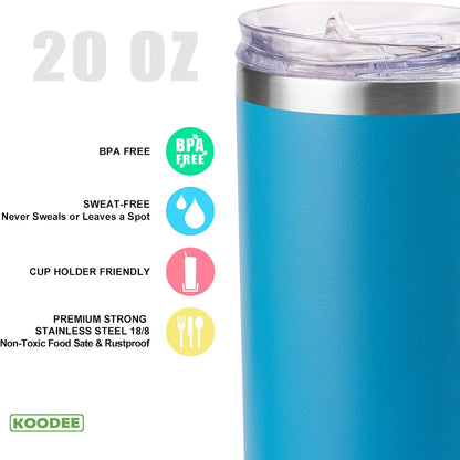 Tumbler with Handle, 30 oz Stainless Steel Double Wall Insulated Tumblers with Lid and Straw Coffee Tumbler for Men and Women (Grass Green)