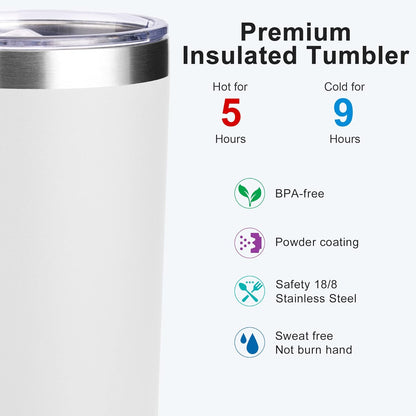 Tumbler with Handle, 30 oz Stainless Steel Double Wall Insulated Tumblers with Lid and Straw Coffee Tumbler for Men and Women (Grass Green)