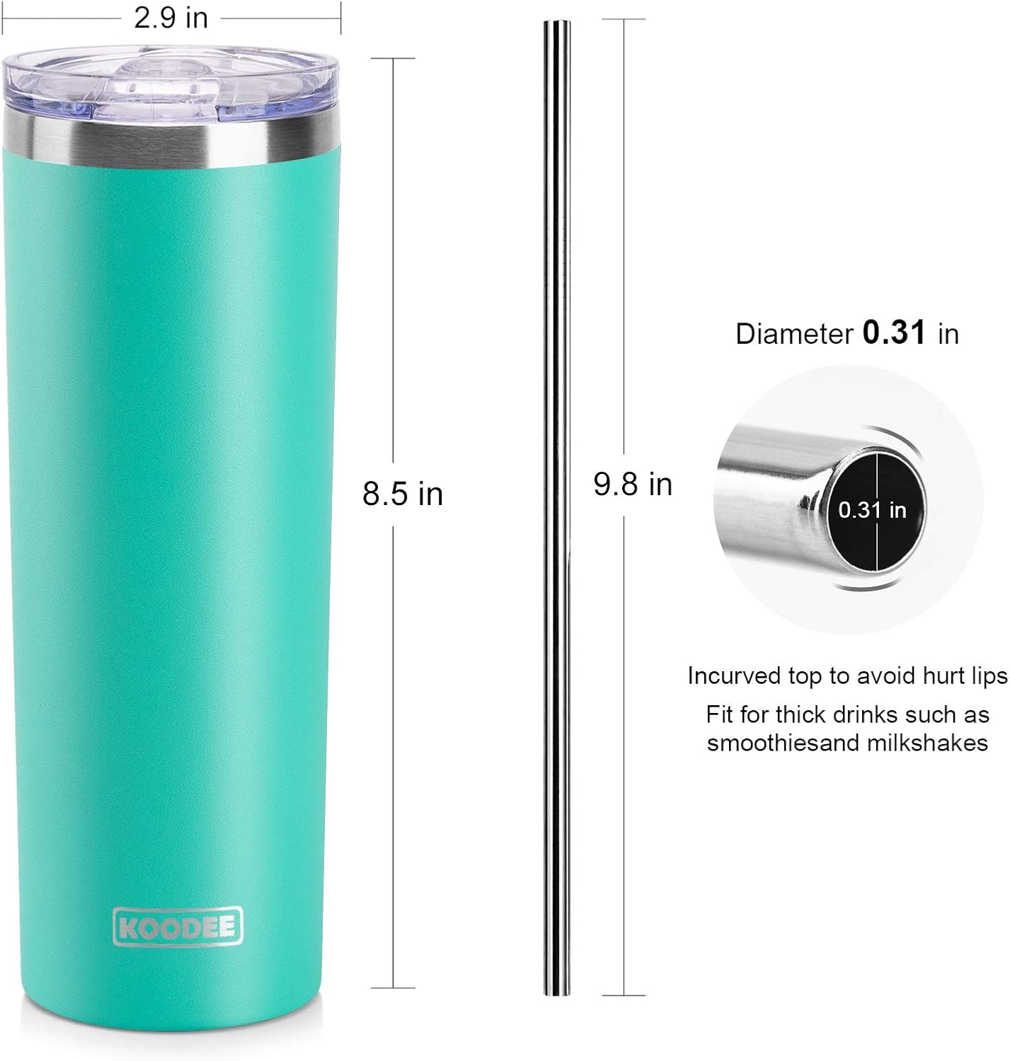 Tumbler with Handle, 30 oz Stainless Steel Double Wall Insulated Tumblers with Lid and Straw Coffee Tumbler for Men and Women (Grass Green)
